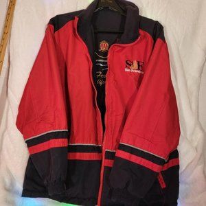Large reversible Jacket Red and blue San Francisco California